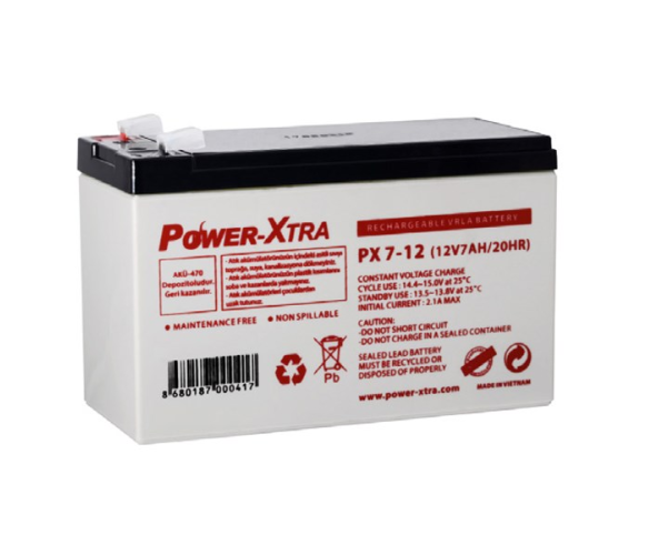 Аккумулятор AGM 12V 7Ah Power-Xtra PX7-12 (29742) - Фото 1 Аккумулятор AGM 12V 7Ah Power-Xtra PX7-12 (29742) - изображение 1