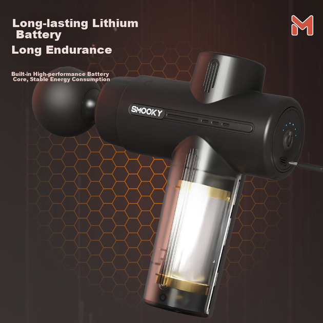 SMOOKY Fascia Gun, масажний пістолет, високочастотний вібратор для розслаблення м'язів, професійний міні-масажний пістолет, фітнес-обладнання - зображення 7