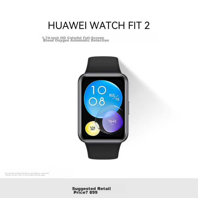 HUAWEI WATCH FIT 2 Active Edition, смарт-годинник HUAWEI з Bluetooth-дзвінками, чорний колір Phantom Black, для чоловіків та жінок - зображення 4