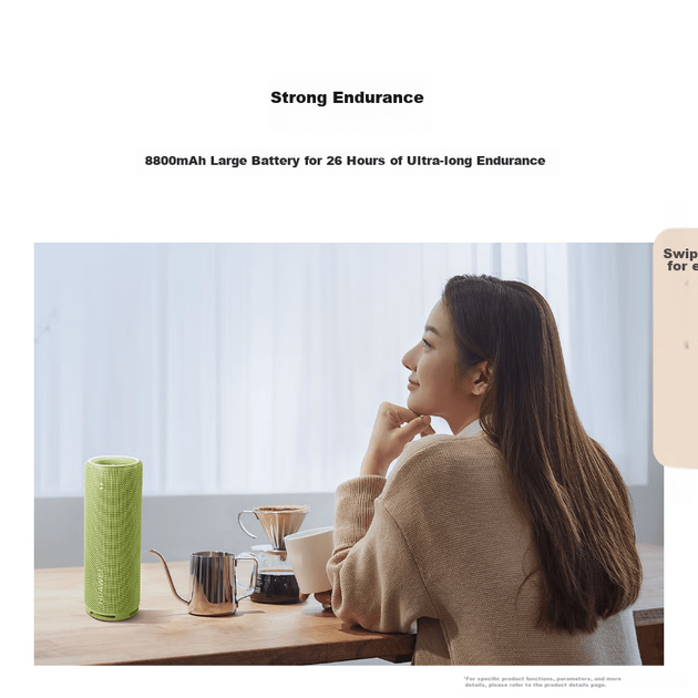 Портативная колонка HUAWEI Sound Joy 2 с Bluetooth, компьютерная колонка, стереосистема, длительное время автономной работы, высококачественное звучание, водонепроницаемая, подарочная упаковка, цвет «обсидиановый черный». - изображение 4
