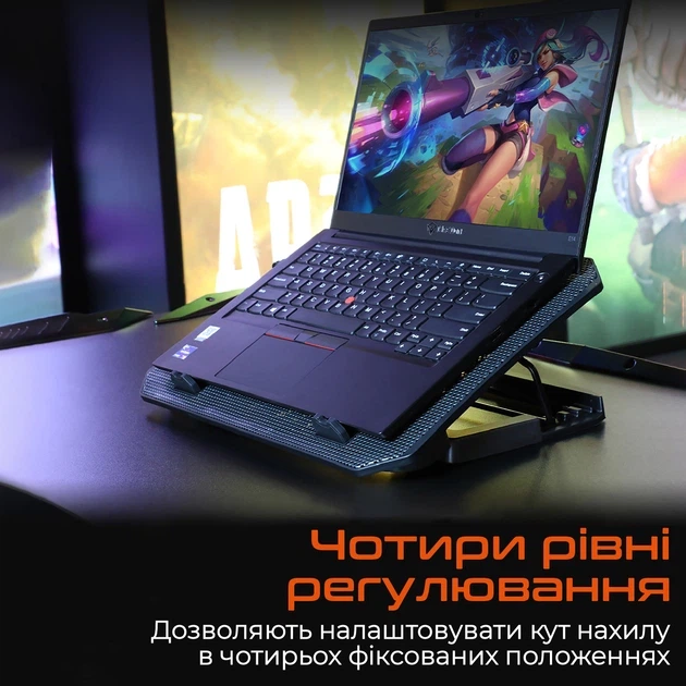 Охолоджуюча підставка для ноутбука Meetion CP3030 Black (MT-CP3030-A) - Фото 5 Охолоджуюча підставка для ноутбука Meetion CP3030 Black (MT-CP3030-A) - изображение 5