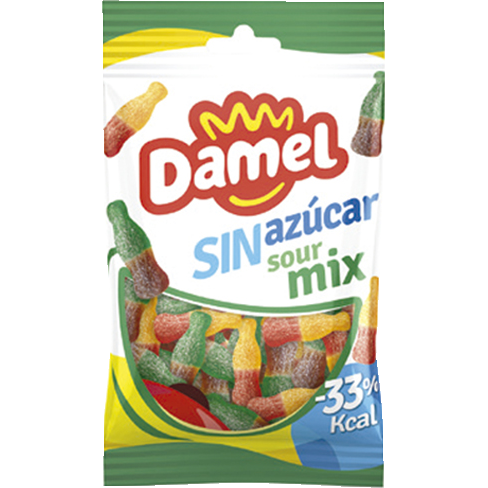 Желейки Кислый Микс без сахара Без глютена Damel 100 г - Фото 1 Желейки Кислый Микс без сахара Без глютена Damel 100 г - изображение 1