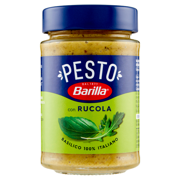 Соус Pesto с базиликом и рукколой Без глютена Barilla 190 г - Фото 1 Соус Pesto с базиликом и рукколой Без глютена Barilla 190 г - изображение 1