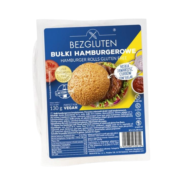 Булочки для гамбургерів Без глютена Bezgluten 130 г - Фото 1 Булочки для гамбургерів Без глютена Bezgluten 130 г - зображення 1