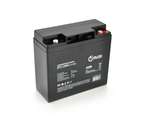Аккумулятор AGM 12V 20Ah EUROPOWER EP12-20M5 (14274) - Фото 1 Аккумулятор AGM 12V 20Ah EUROPOWER EP12-20M5 (14274) - изображение 1