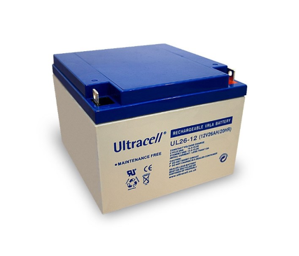 Акумулятор AGM 12V 26Ah Ultracell UL26-12 - Фото 1 Акумулятор AGM 12V 26Ah Ultracell UL26-12 - зображення 1
