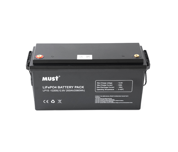 Аккумулятор LiFePO4 12.8V 200Ah 2.56kWh BMS 100A 6000 циклов Must LP15-12200 (32859) - изображение 2