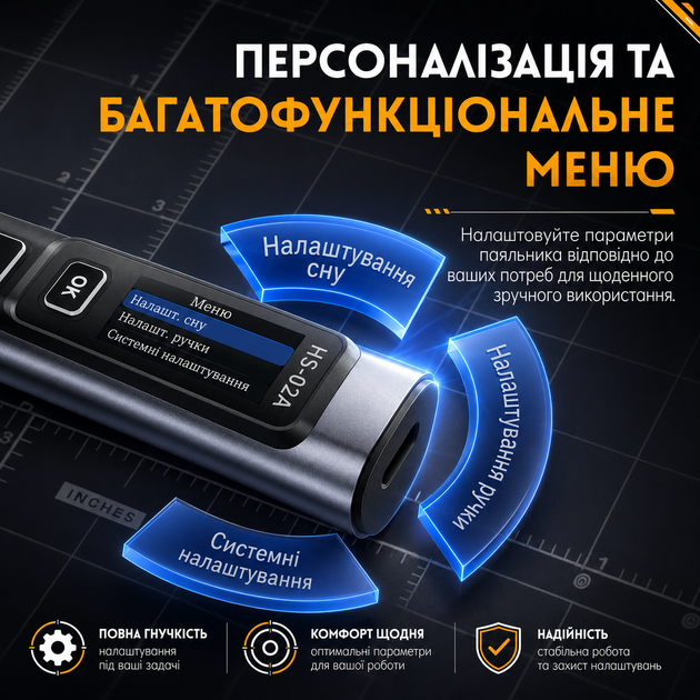 Паяльник Fnirsi HS-02A мощностью 100W профессиональный с регулировкой температуры для проводов и плат в наборе с подставкой и пеналом - изображение 7