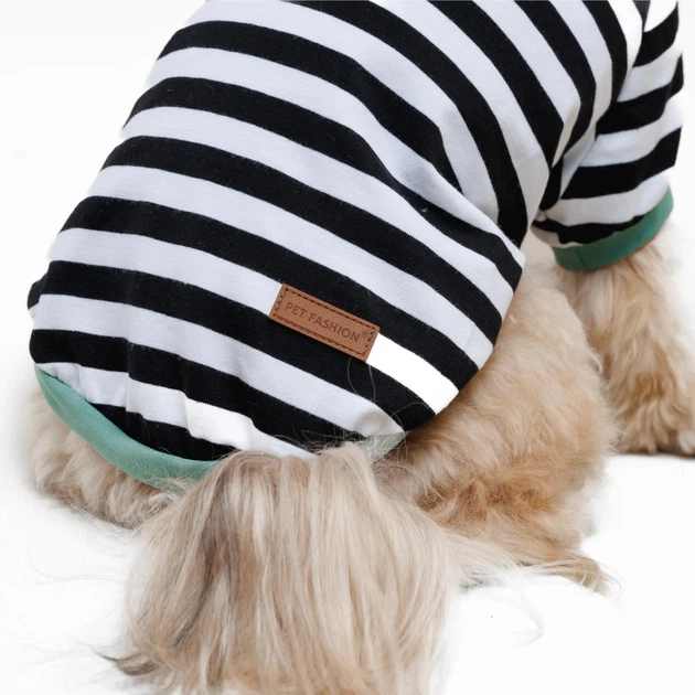 Футболка для собак Pet Fashion Breeze XS-2 - біло-чорний - зображення 7