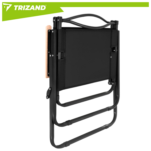 Садовый стул 75,5x58,5 см для кемпинга и балкона черный Trizand PR-410 - зображення 7
