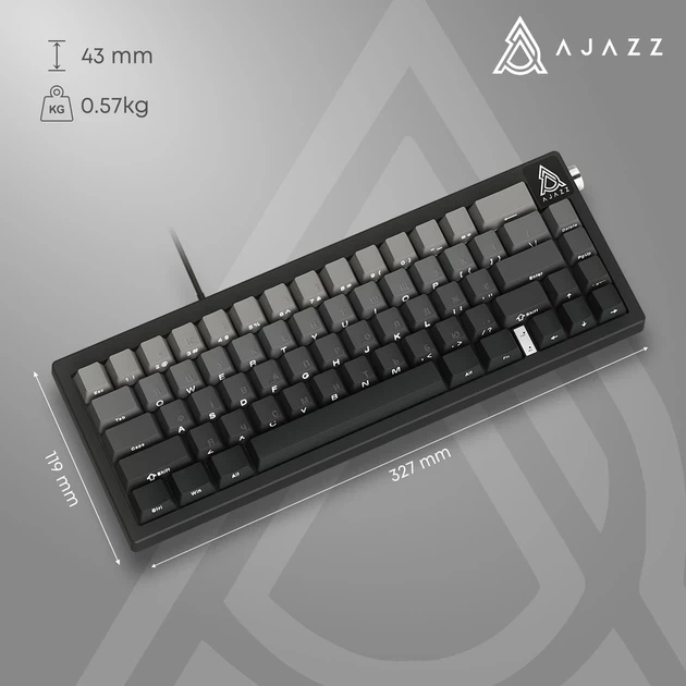 Клавіатура USB Ajazz AK650 Day Dream switches Gradient Black/Gray (AK650-DD-BG) UA - зображення 5