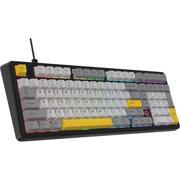 Клавіатура USB Ajazz AK980 MAX Magnetic switches Black/Grey/Yellow (AK980-MAX-M-BGY) UA - зображення 3