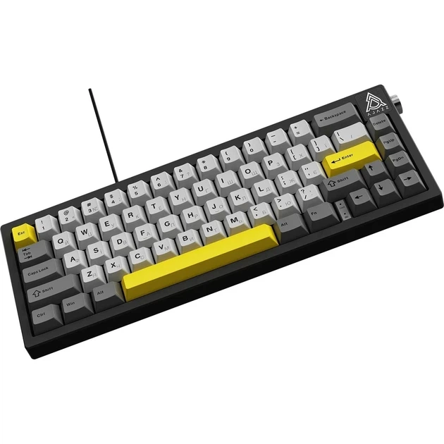 Клавіатура USB Ajazz AK650 Moon Yellow switches Grey/White/Yellow (AK650-MY-GWY) UA - изображение 3