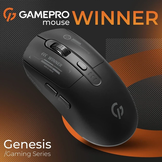 Bluetooth миша GamePro Genesis Winner Wireless/Bluetooth/USB Black (GM079B) UA - Фото 5 Bluetooth миша GamePro Genesis Winner Wireless/Bluetooth/USB Black (GM079B) UA - изображение 5