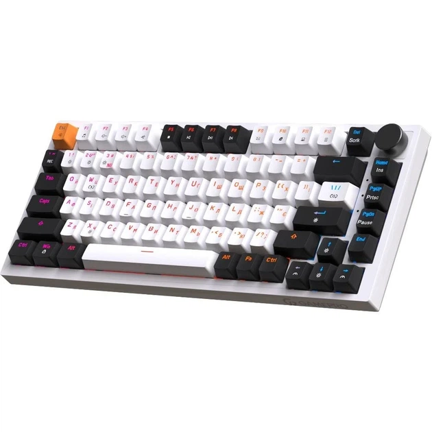 Клавіатура USB GamePro MK160W Hot-Swap Red Swich RGB UA White (MK160W) UA - Фото 2 Клавіатура USB GamePro MK160W Hot-Swap Red Swich RGB UA White (MK160W) UA - зображення 2