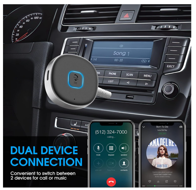 Ресивер Bluetooth AUX LAICOMEIN 3.5 мм / Беспроводной аудио адаптер для авто, наушников и колонок, 16 часов работы - изображение 6