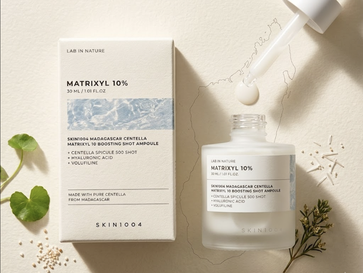 Сыроватка антивозрастная с пептидами и центеллой SKIN1004 Madagascar Centella Matrixyl 10 Boosting Shot Ampoule 30 мл - изображение 2