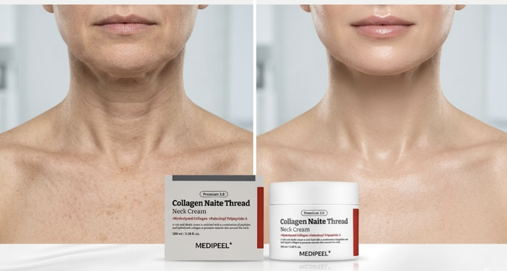 Крем для шиї та декольте MEDIPEEL Premium Collagen Naite Thread Neck 3.0 100 ml (8809941825688) - Фото 4 Крем для шиї та декольте MEDIPEEL Premium Collagen Naite Thread Neck 3.0 100 ml (8809941825688) - зображення 4