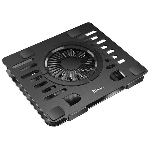 Підставка для ноутбука Hoco DH27 з вентилятором, 1200rpm, 17", Black - Фото 2 Підставка для ноутбука Hoco DH27 з вентилятором, 1200rpm, 17", Black - зображення 2