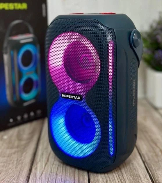 Портативная колонка HOPESTAR PARTY 200 MINI, LED, IPX5, 20W, 3000mAh, 4-6h, Blue - Фото 7 Портативная колонка HOPESTAR PARTY 200 MINI, LED, IPX5, 20W, 3000mAh, 4-6h, Blue - изображение 7
