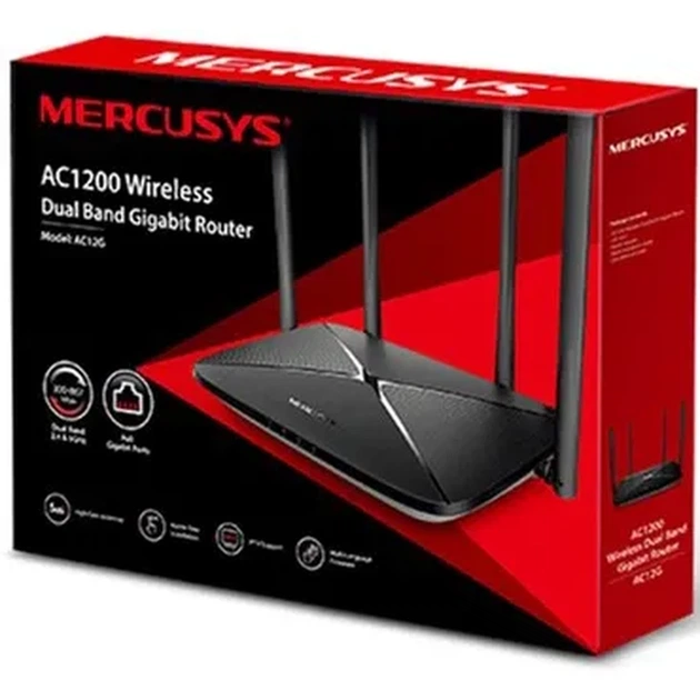 Маршрутизатор Mercusys AC12G WiFi5 / AC1300 / 1 Гбіт/с/ 2*2*2MIMO - изображение 3