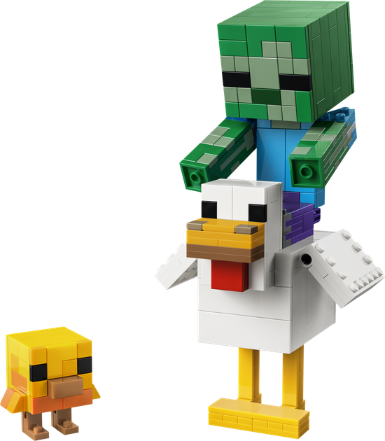 Конструктор LEGO Minecraft Курячий Жокей 344 деталі (21582) - Фото 2 Конструктор LEGO Minecraft Курячий Жокей 344 деталі (21582) - зображення 2