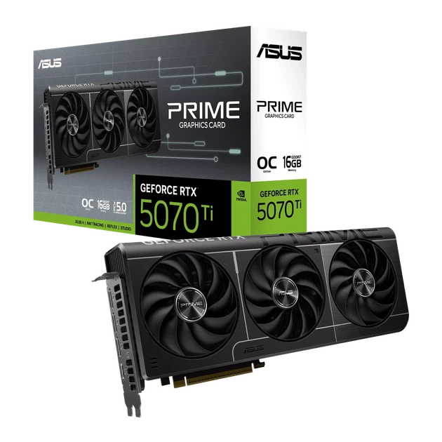 Видеокарта RTX 5070 Ti 16GB GDDR7 Prime OC Asus (PRIME-RTX5070TI-O16G) - Фото 1 Видеокарта RTX 5070 Ti 16GB GDDR7 Prime OC Asus (PRIME-RTX5070TI-O16G) - изображение 1