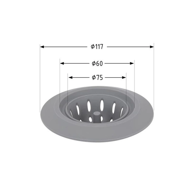Сетка для сифона Lidz Acsis LA26 Gray, силиконовая, 117х117х37 мм LDACS33GRA49774 - Фото 2 Сетка для сифона Lidz Acsis LA26 Gray, силиконовая, 117х117х37 мм LDACS33GRA49774 - изображение 2
