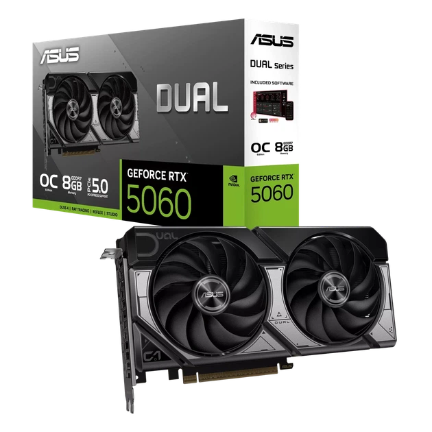 Відеокарта RTX 5060 8GB GDDR7 Dual OC Asus (DUAL-RTX5060-O8G) - Фото 1 Відеокарта RTX 5060 8GB GDDR7 Dual OC Asus (DUAL-RTX5060-O8G) - зображення 1