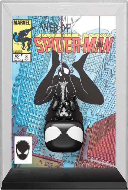 Фігурка Funko Pop! Comic Covers Marvel 71 Black Suit Spiderman 85340 (889698853408) - зображення 2