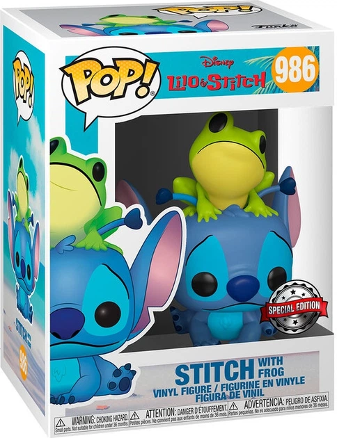 Фігурка Funko Pop! Disney Lilo & Stitch 986 Stitch with Frog Exclusive 51795 (889698517959) - Фото 1 Фігурка Funko Pop! Disney Lilo & Stitch 986 Stitch with Frog Exclusive 51795 (889698517959) - зображення 1