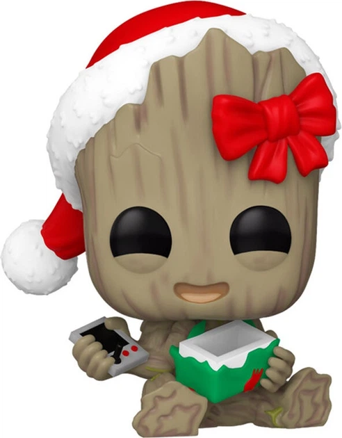 Figurka Funko Pop! Marvel 1440 Groot with Present Bobble-Head 80033 (889698800334) - obraz 2