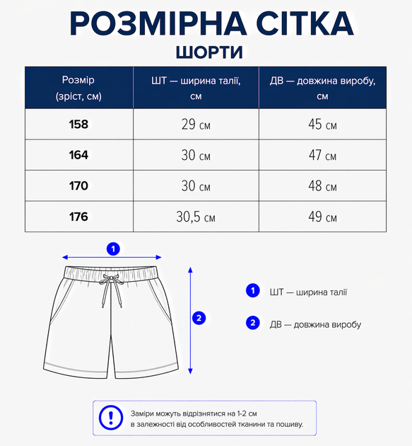 Шорти дитячі для хлопчика 13-16 років темно-сині (2606) 176 - зображення 3