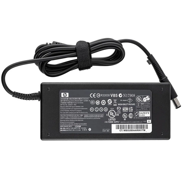 Блок живлення для ноутбука HP 19 V, 6.32 A, 120 W, 7.4*5.0-PIN, black (без кабелю!) - зображення 2