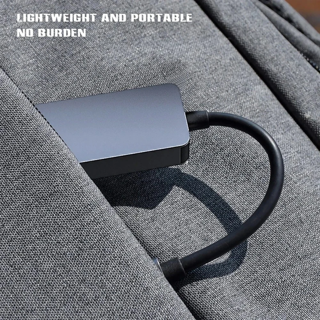 Адаптер USB-C на RJ45 Ethernet 100 Мбіт/с Перехідник Type-C – LAN Інтернет-кабель для MacBook / ПК / ноутбуків - зображення 3