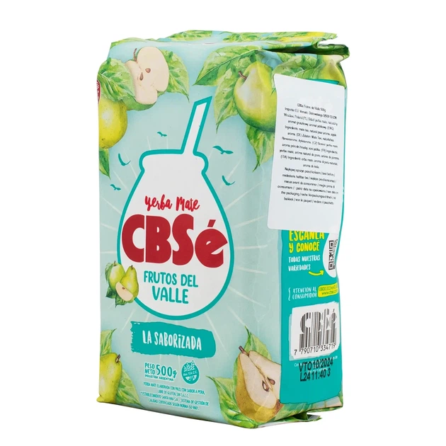 Чай мате CBSe Frutos del Valle 500 г (аргентинський йерба мате з фруктами яблука та груші) - зображення 3