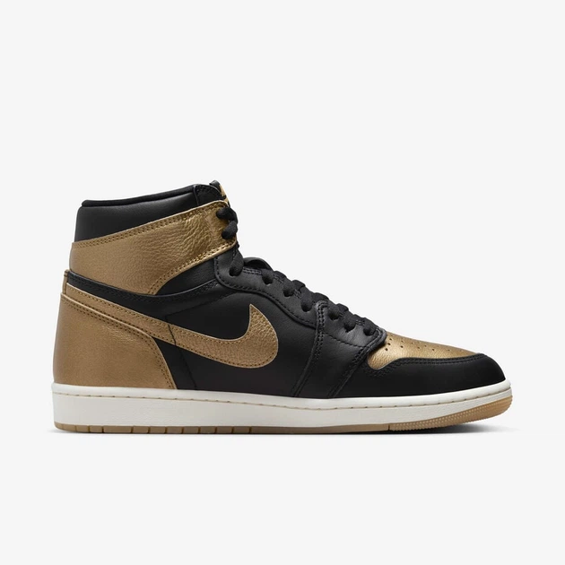 Чоловічі кросівки Air Jordan 1 Retro High OG золотистий з чорним 42 - Фото 2 Чоловічі кросівки Air Jordan 1 Retro High OG золотистий з чорним 42 - изображение 2