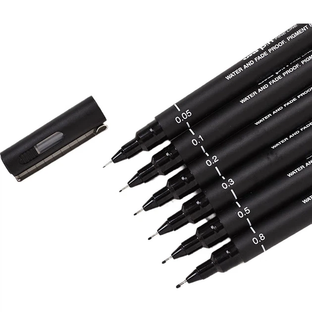 Ручка Uni Mitsubishi PIN-200 для эскизов игольчатая, 0.3 мм, 12 шт - Фото 1 Ручка Uni Mitsubishi PIN-200 для эскизов игольчатая, 0.3 мм, 12 шт - изображение 1
