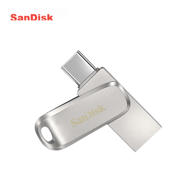 Флеш-накопичувач SanDisk 1 ТБ Type-C USB 3.2 Dual Drive DDC4, швидкість читання до 400 МБ/с, автоматичне резервне копіювання, сумісний з телефонами та комп'ютерами, металевий флеш-накопичувач великої ємності з двома інтерфейсами - изображение 9