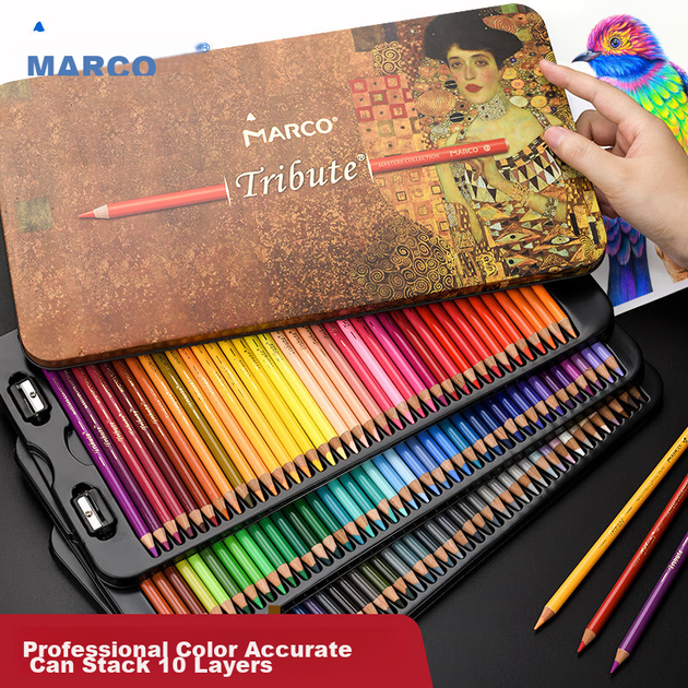 Олівці кольорові MARCO Master Series на олійній основі, 160 кольорів, для малювання - зображення 11