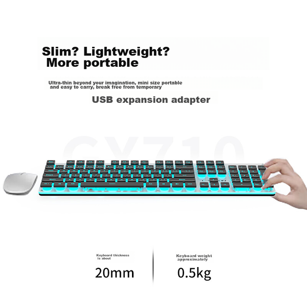 Клавиатура проводная EWEADN GX710S USB EN Black - Фото 5 Клавиатура проводная EWEADN GX710S USB EN Black - изображение 5