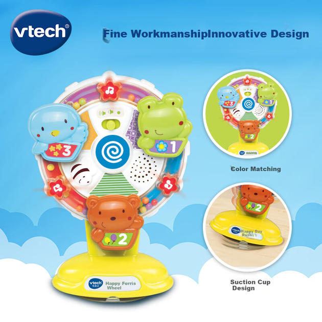 Іграшка VTech Happy Ferris Wheel дитяча двомовна, для 6-18 міс - зображення 4