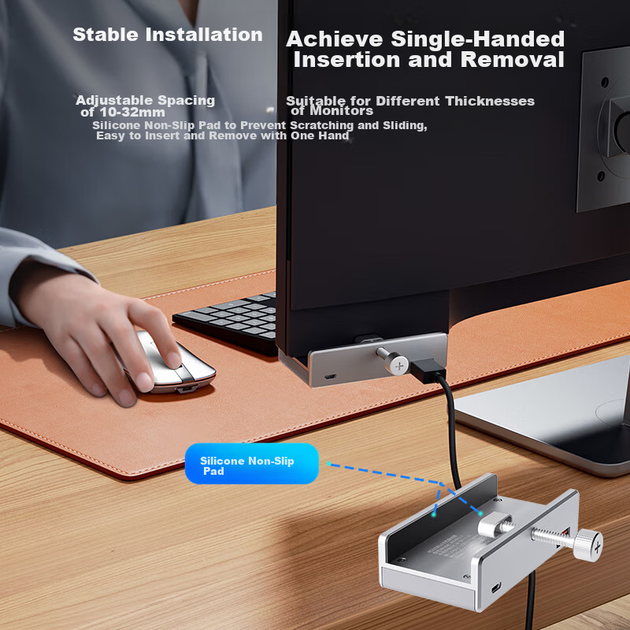 USB-хаб ORICO MH4PU-P 3.0 алюмінієвий, для настільних ПК та ноутбуків - зображення 5