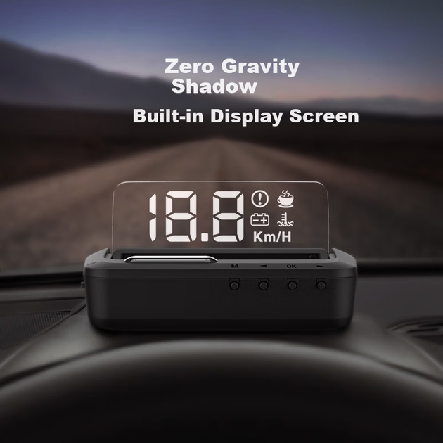 Дисплей Zianpingxian H80 HUD автомобільний універсальний з OBD-швидкістю - зображення 7