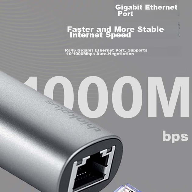 USB-адаптер ThinkPad Lenovo для подключения к сети Ethernet, преобразователь сетевой карты RJ45 Gigabit, USB-адаптер, совместимый с ноутбуками Apple, Xiaomi, Huawei и док-станциями расширения LRA2. - изображение 5