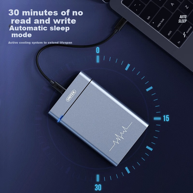 Корпус UNITEK S109A внешний для HDD/SSD 2.5", USB 3.2 Gen2, алюминиевый - изображение 8