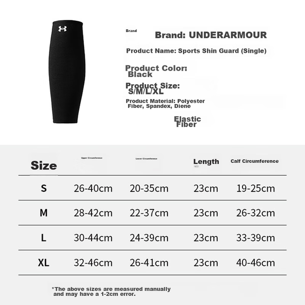 Наколінник Under Armour спортивний для баскетболу, чорний, розмір L - зображення 10