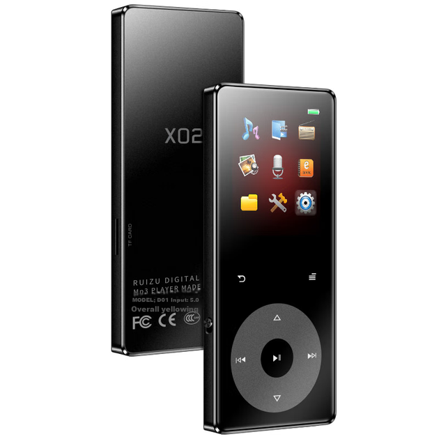 RUIZU X02 16GB MP3/MP4 музичний плеєр, відтворення без втрат якості по Bluetooth, портативний плеєр для студентів і любителів спорту, пристрій для читання електронних книг у форматі MP5, диктофон з шумозаглушенням - зображення 5