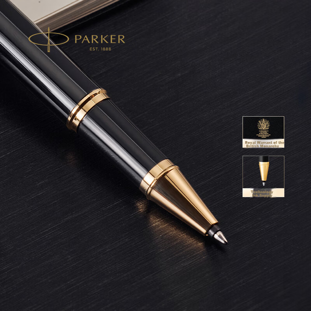 Ручка шариковая PARKER IM Black Pearl золотая отделка - изображение 4