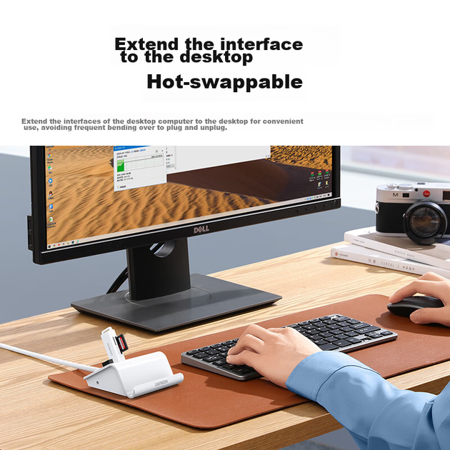 UGREEN USB Hub 3.0 Expansion Dock, 4-Port HUB Converter Hub Splitter, Laptop Desktop Computer MultiPort Hub Extension Cable Adapter with Power Port - изображение 4